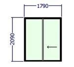 GOVARO 700-1821OX ICON-D DOUBLE SLIDING DOOR