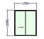 700-1821XO ICON-D DOUBLE SLIDING DOOR